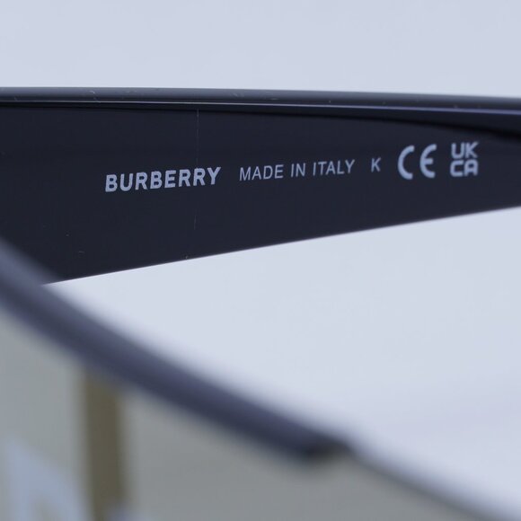 Burberry BE4291 3001/G Sunglasses Black Shield Frame, Grey Lenses main image 5